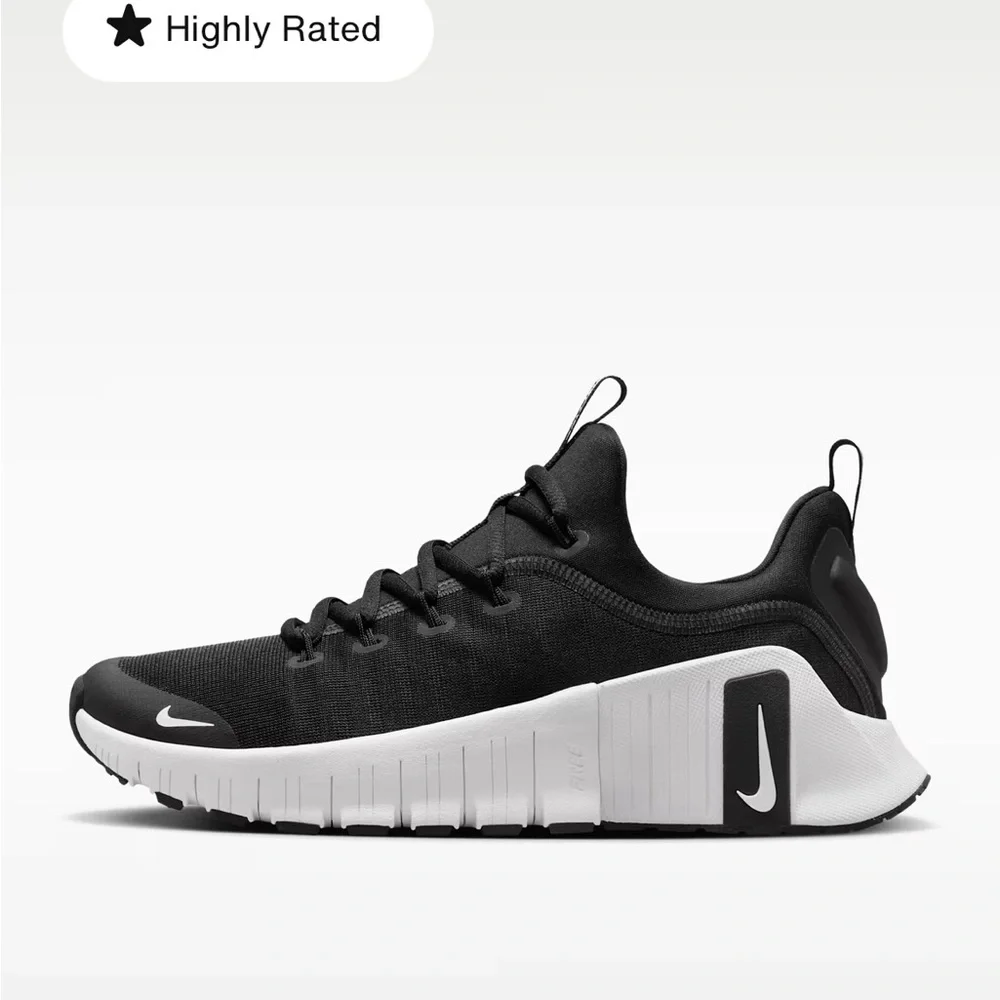 Nike Black and White Slip-On Training Sneakers / Nike Free Metcon 6 - NEW!! - Picture 11 of 12